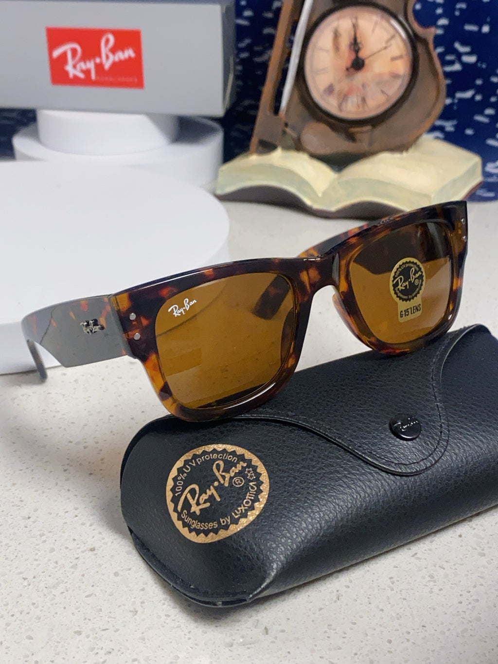 Ray-Ban RB0840 Square Brown Lens Sunglasses for Men & Women - 358958 - detail image 10