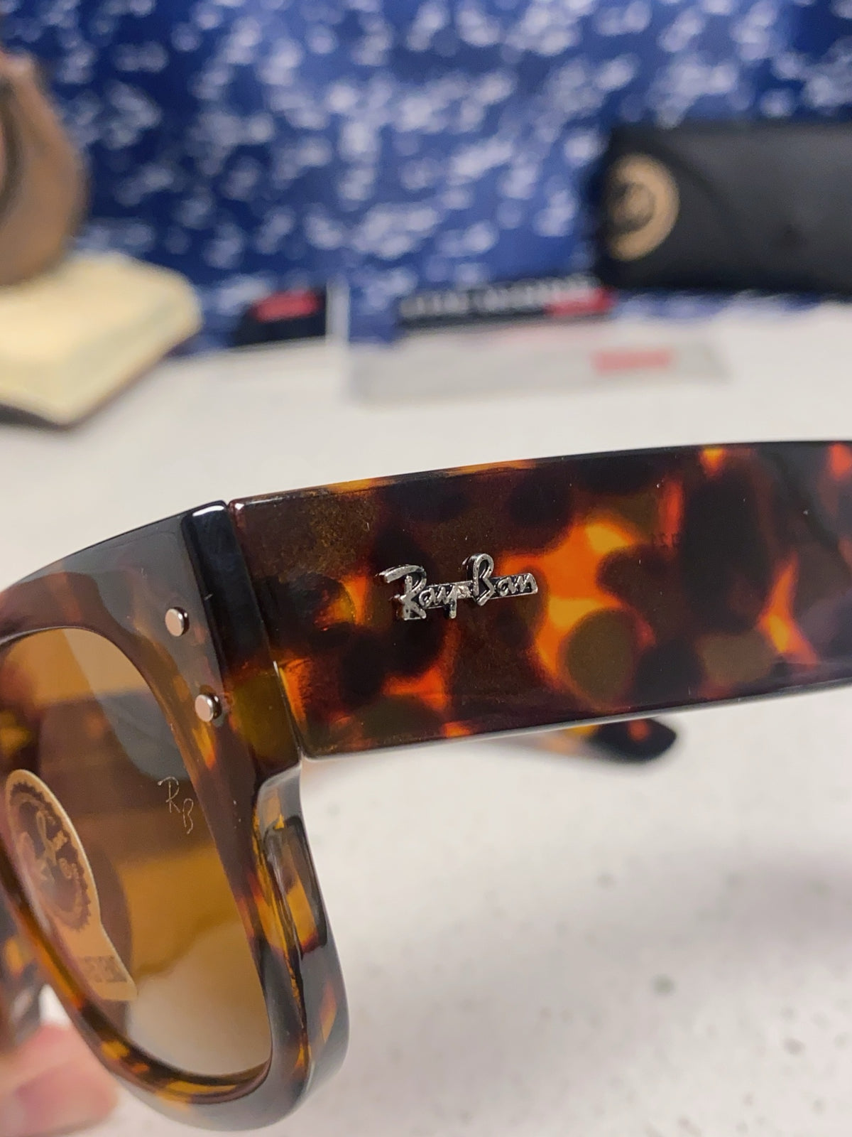 Ray-Ban RB0840 Square Brown Lens Sunglasses for Men & Women - detail image 7