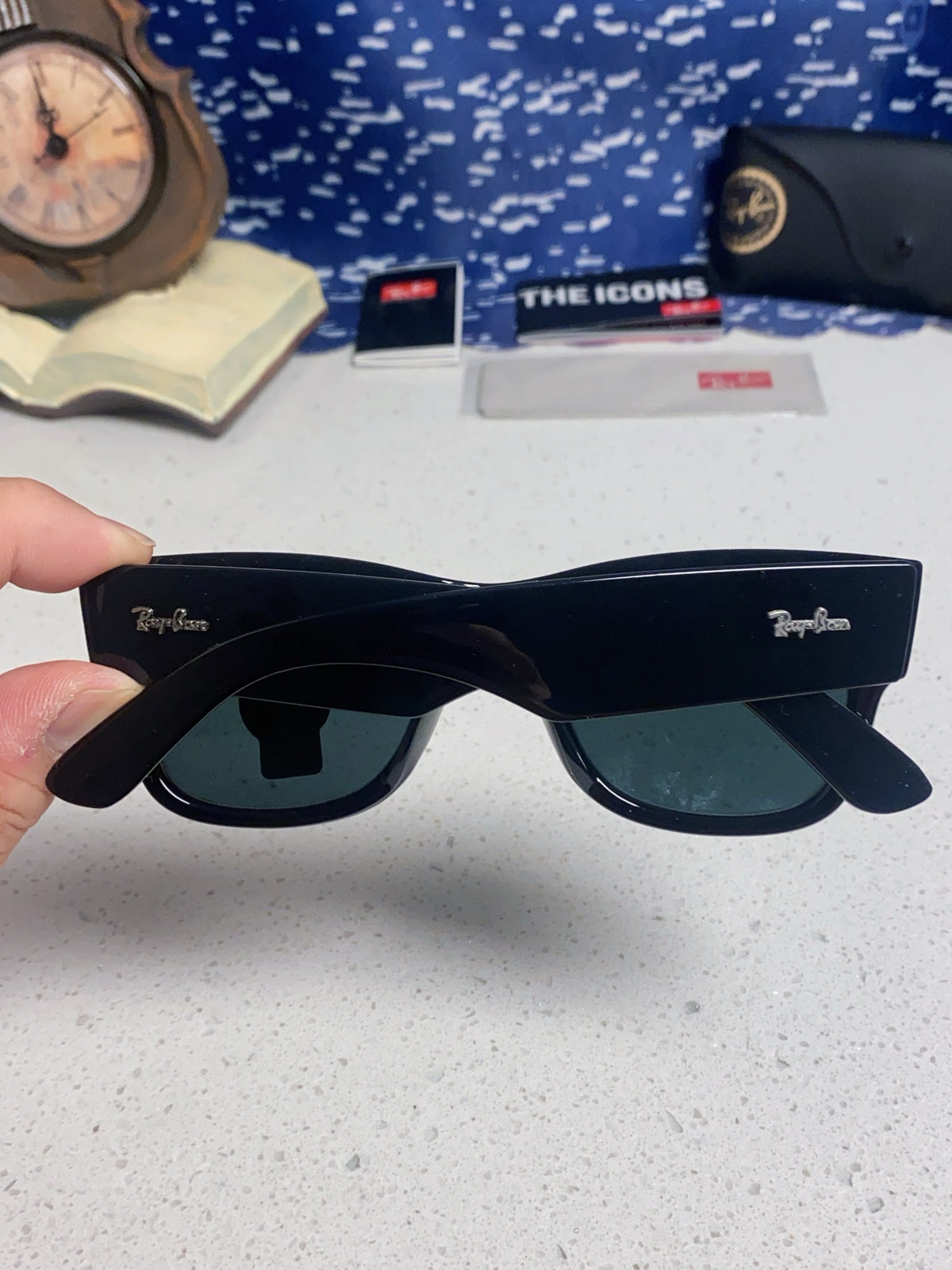 Ray-Ban RB0840 Square Silver Lens Sunglasses for Men & Women - 358960 - detail image 5