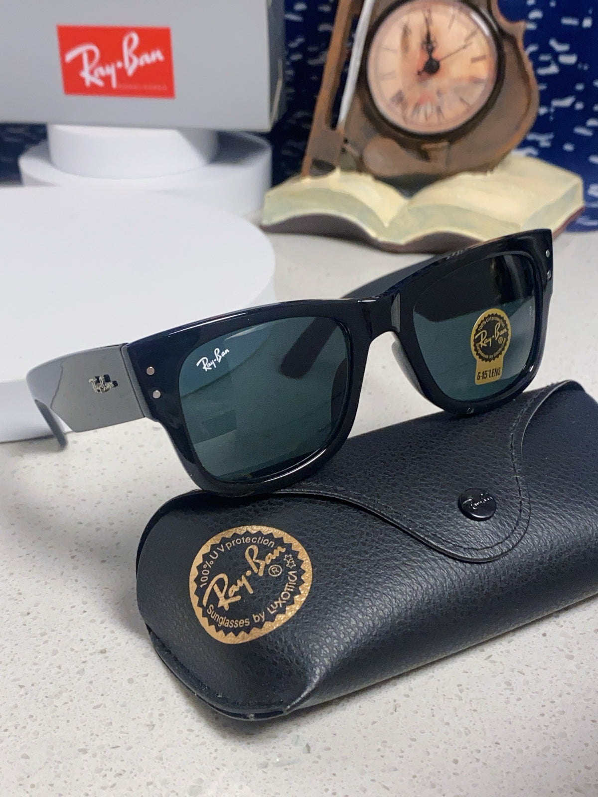 Ray-Ban RB0840 Square Silver Lens Sunglasses for Men & Women - 358960 - detail image 10