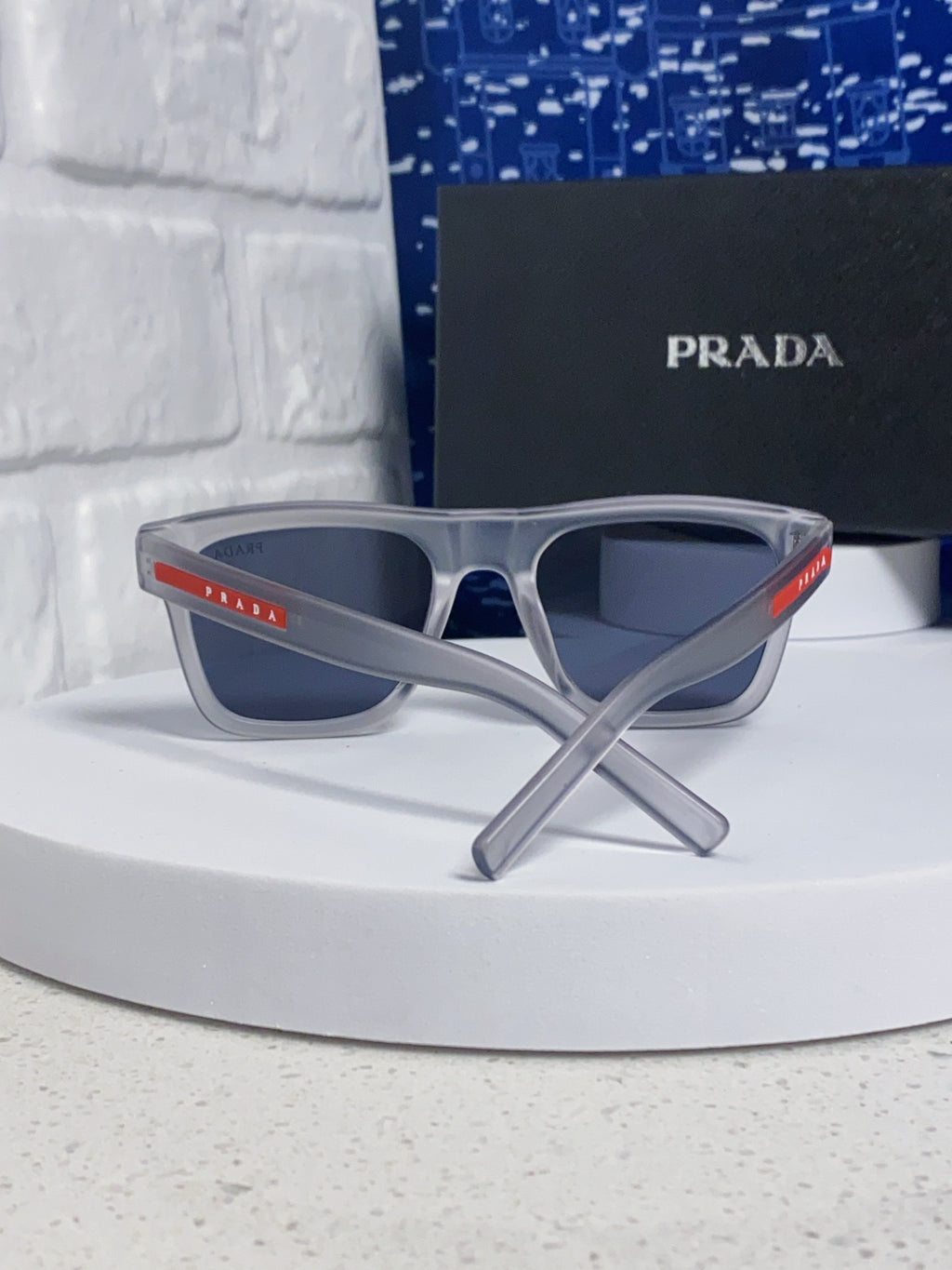Prada Square Blue Lens Sunglasses for Men & Women - 487016 - detail image 3