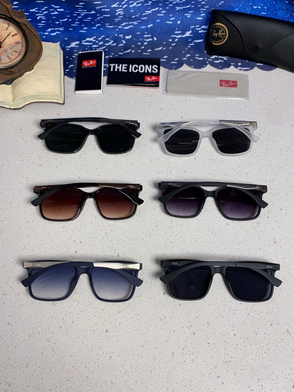 Ray-Ban RB4614 Square Gray Lens Sunglasses for Men & Women - detail image 10