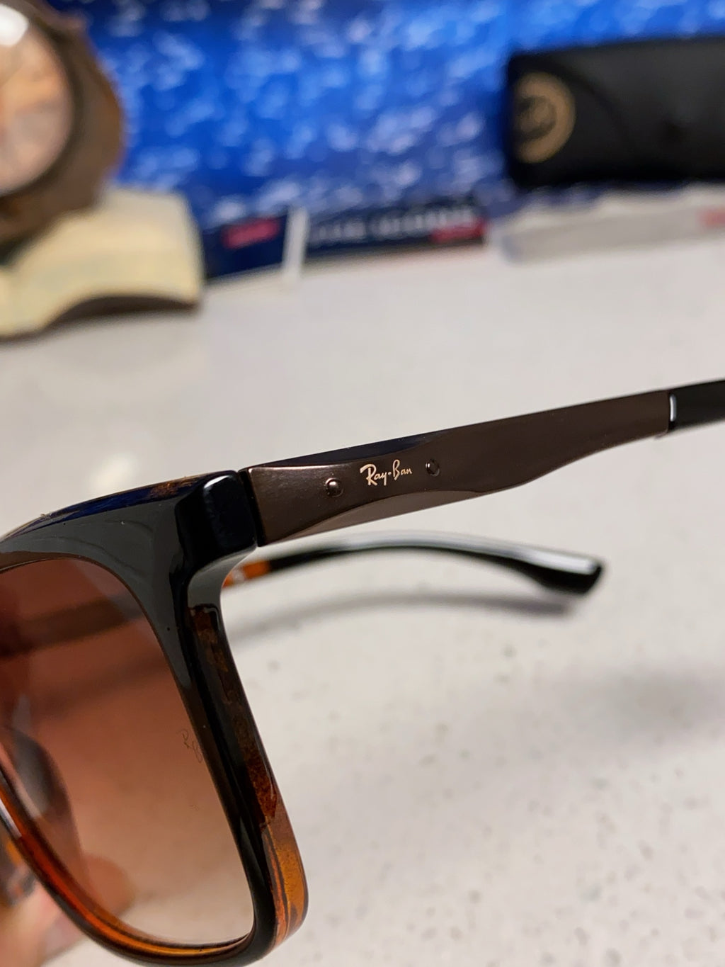 Ray-Ban RB4614 Square Red Lens Sunglasses for Men & Women - detail image 7