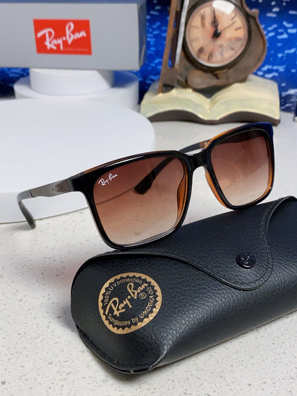 Ray-Ban RB4614 Square Red Lens Sunglasses for Men & Women - detail image 10