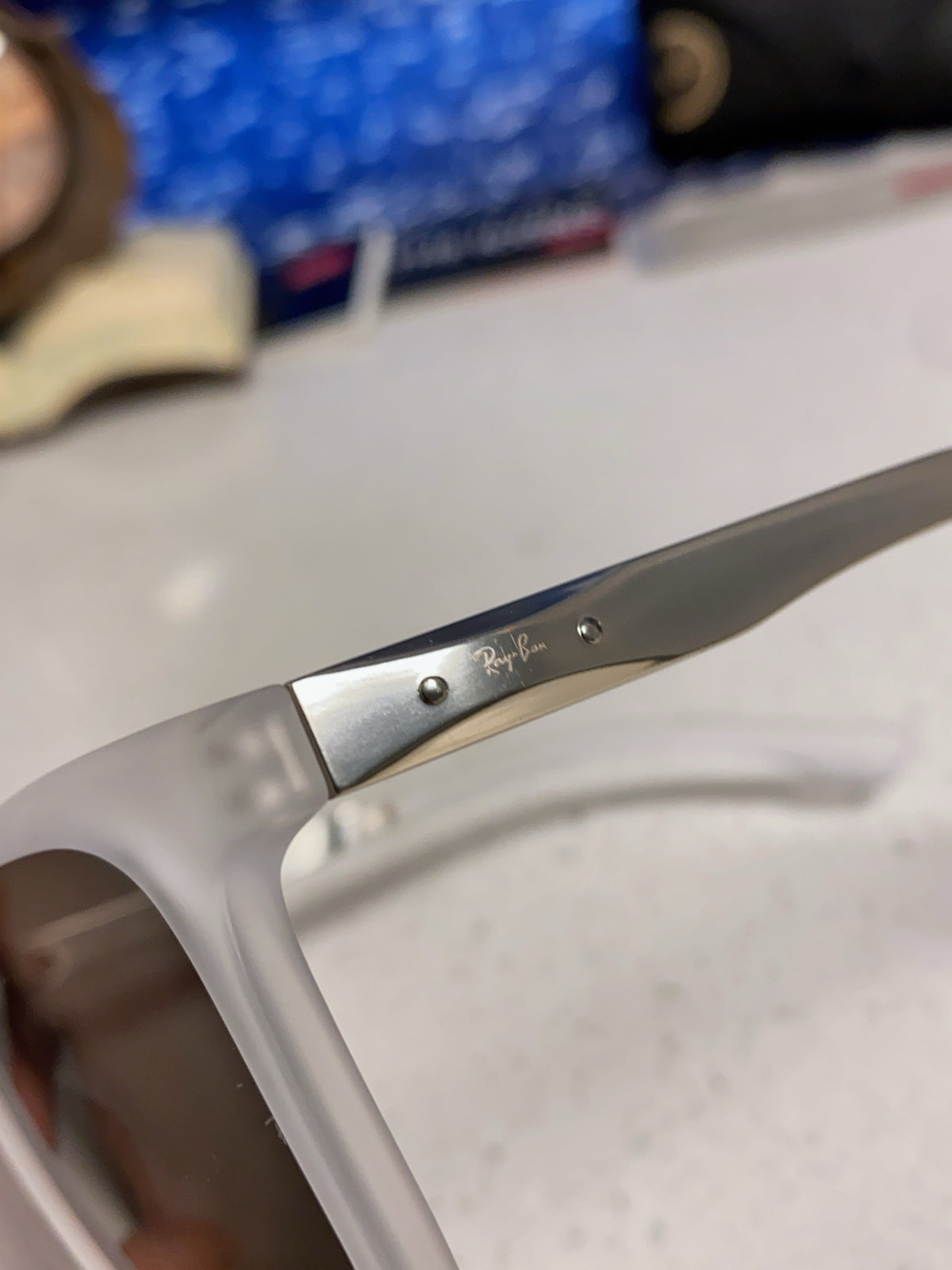 Ray-Ban RB4614 Square Gray Lens Sunglasses for Men & Women - detail image 6