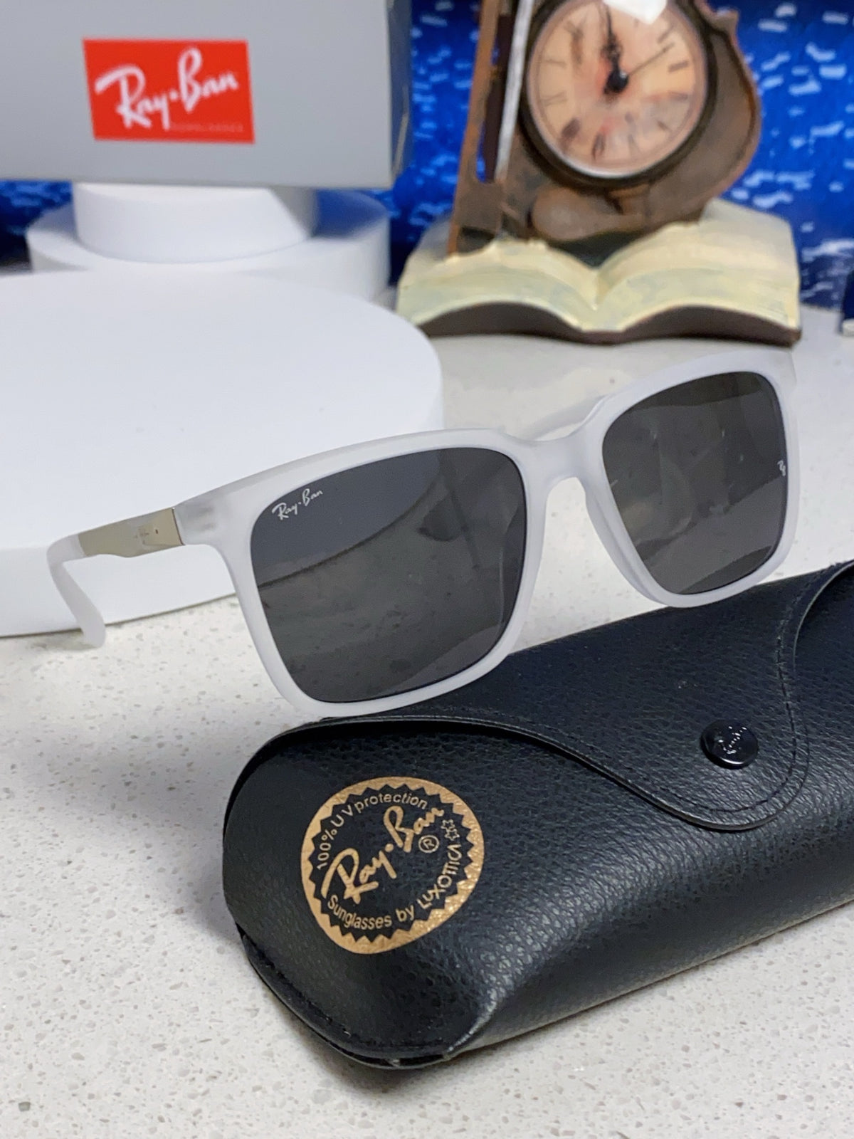 Ray-Ban RB4614 Square Gray Lens Sunglasses for Men & Women - detail image 9