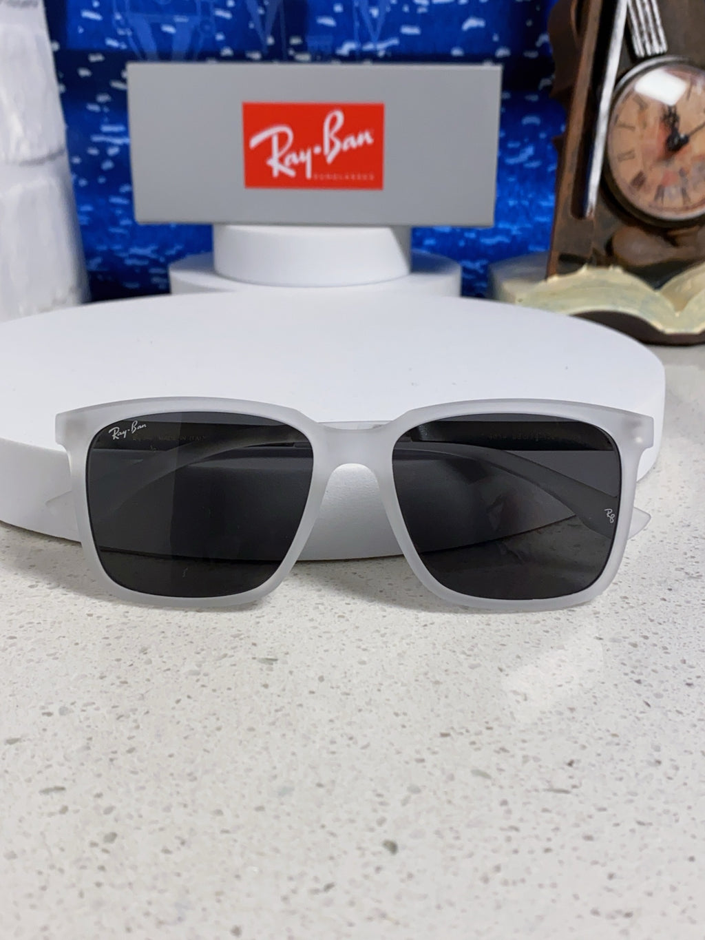 Ray-Ban RB4614 Square Gray Lens Sunglasses for Men & Women - detail image 8