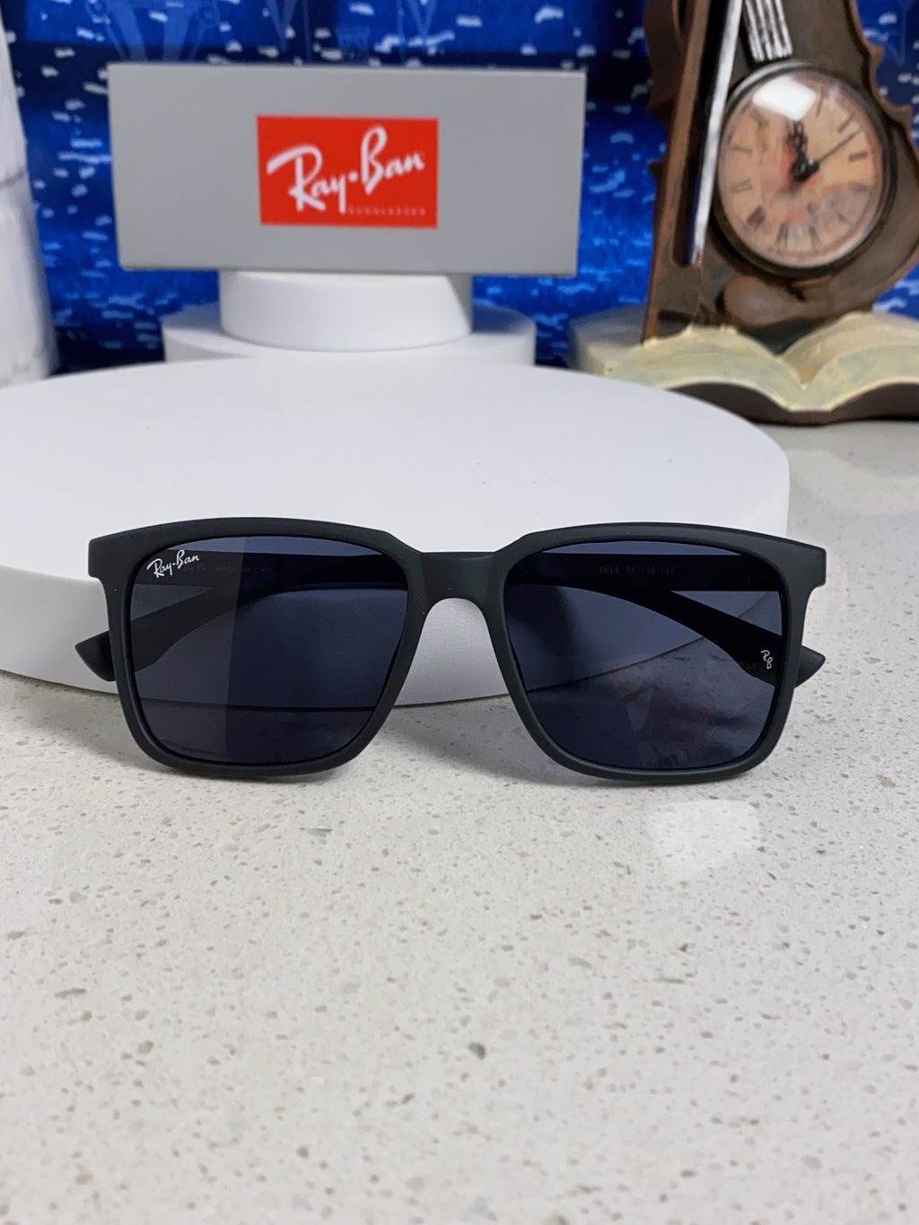 Ray-Ban RB4614 Square Silver Lens Sunglasses for Men & Women - detail image 9