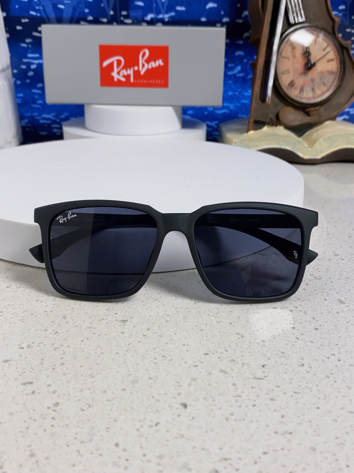 Ray-Ban RB4614 Square Silver Lens Sunglasses for Men & Women - detail image 9