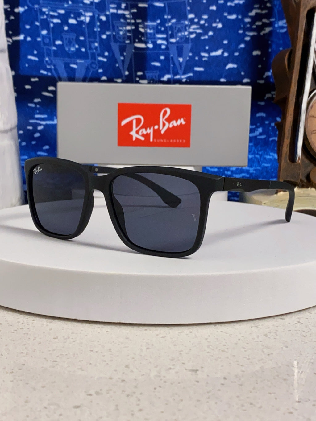 Ray-Ban RB4614 Square Silver Lens Sunglasses for Men & Women