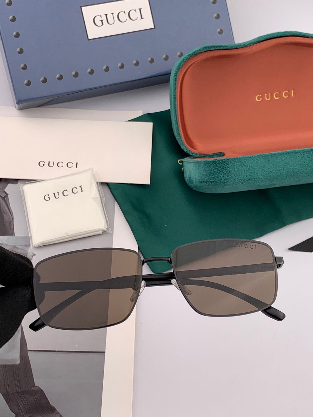 Gucci G78902 Polarized Aviator Red Lens Sunglasses for Men - 866955 - detail image 2
