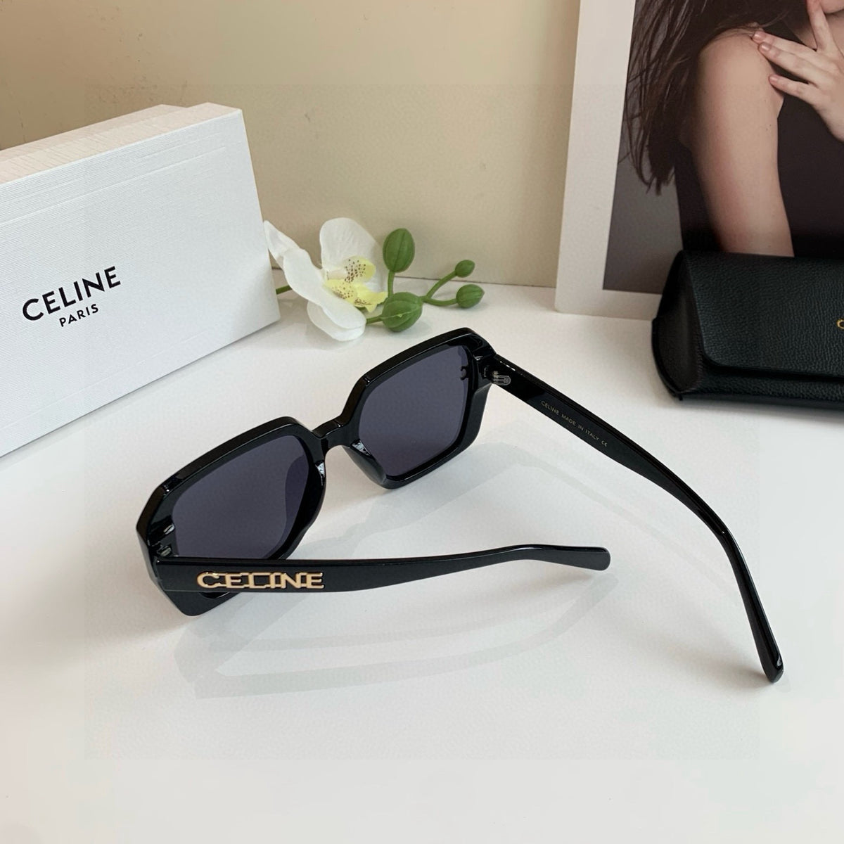 Celine Square Black Lens Sunglasses for Men & Women - 449239 - detail image 2