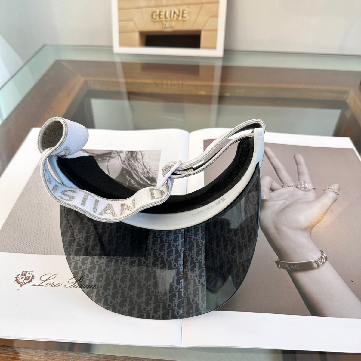 Dior Fashion Gray Sun Visor for Men & Women - 465329 - detail image 9