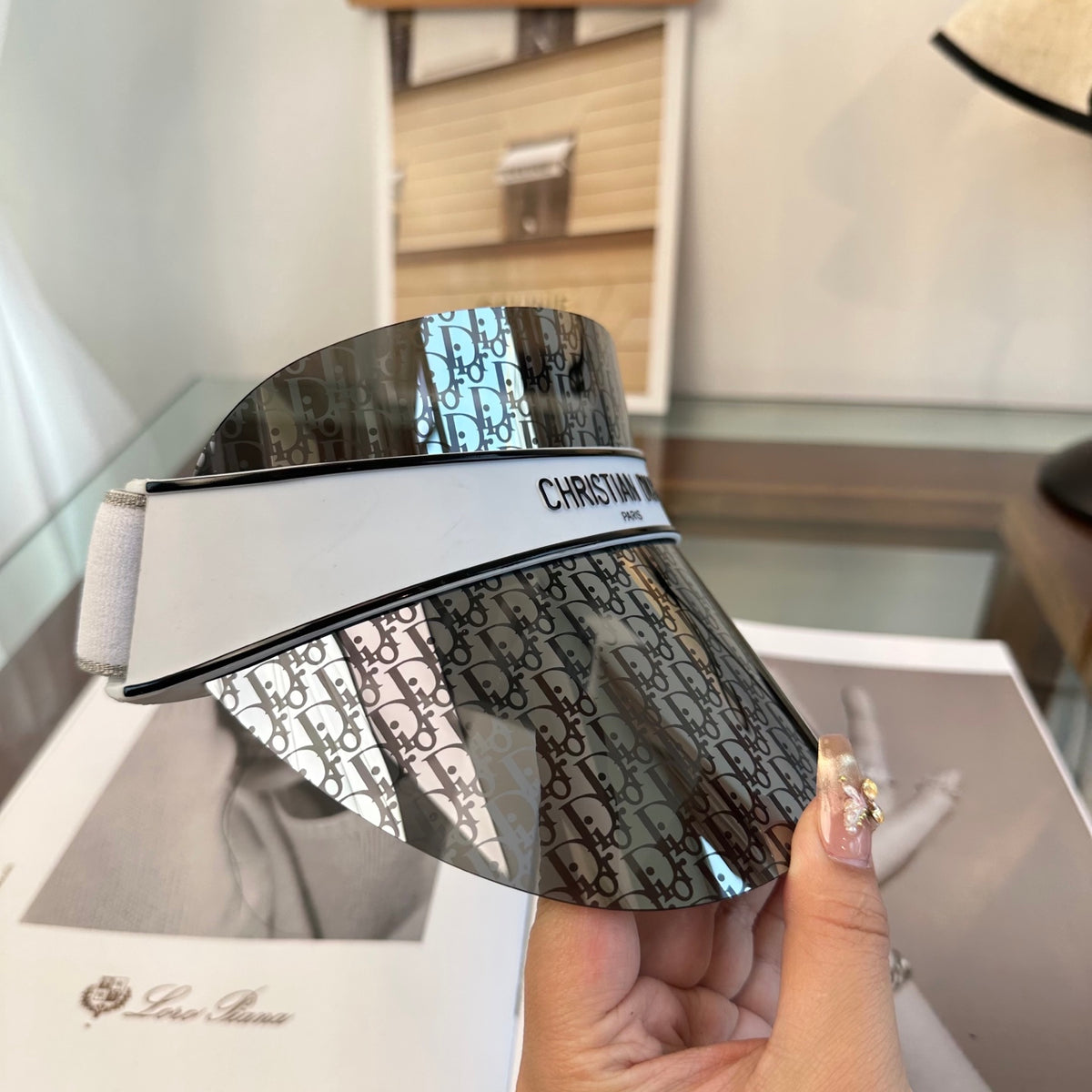 Dior Fashion Gray Sun Visor for Men & Women - 465329 - detail image 8