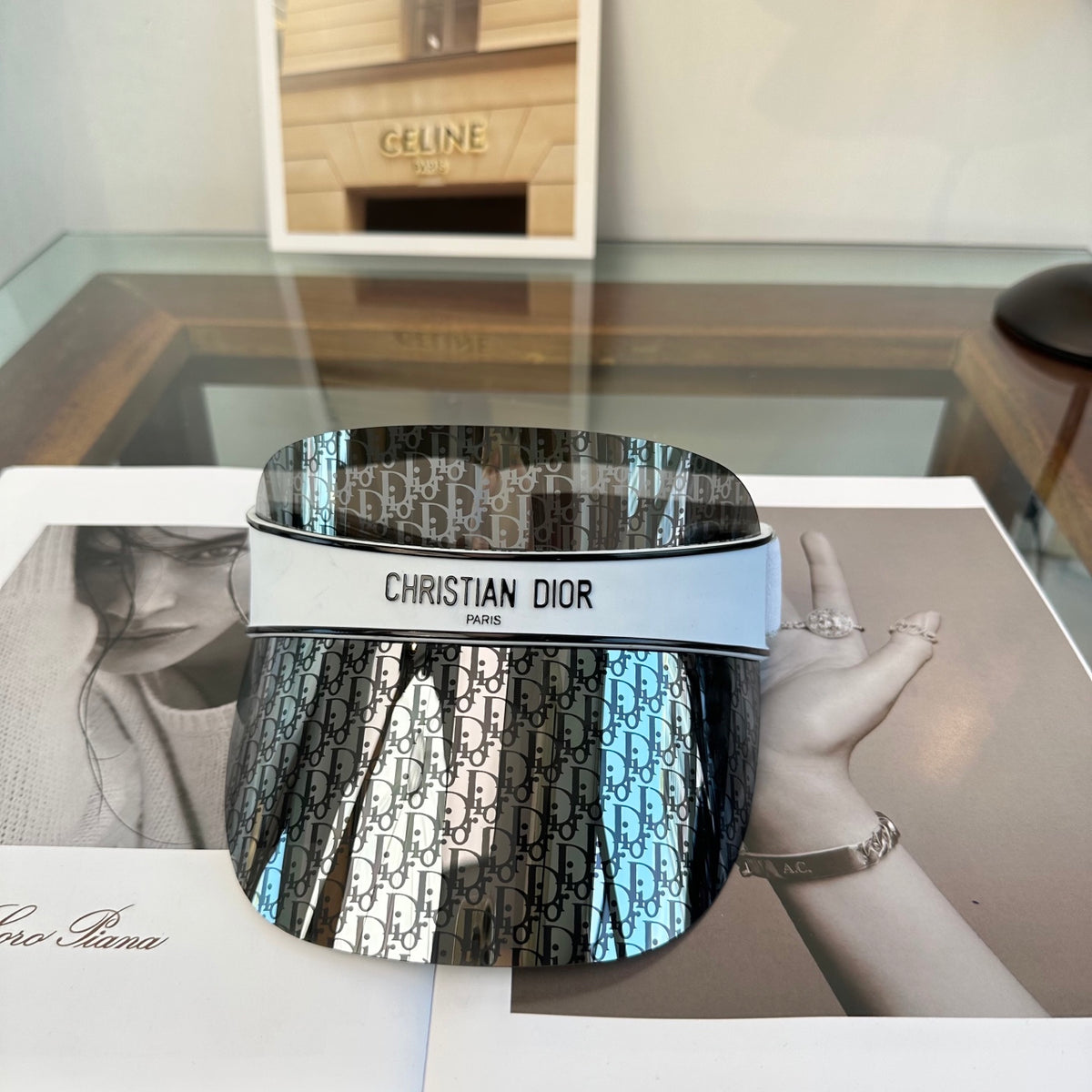 Dior Fashion Gray Sun Visor for Men & Women - 465329 - detail image 2