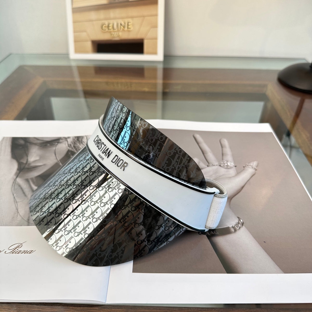 Dior Fashion Gray Sun Visor for Men & Women - 465329 - detail image 3
