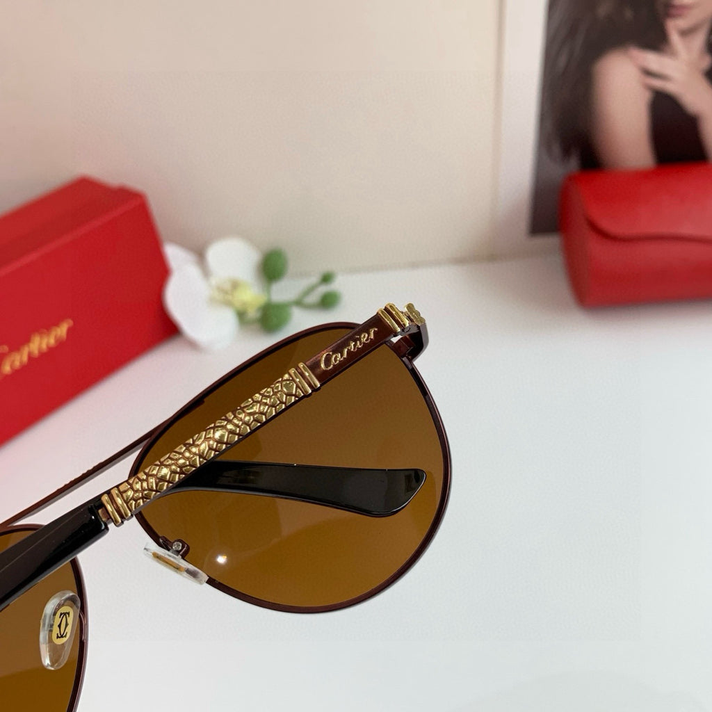 Cartier Aviator Black Lens Sunglasses for Men & Women - 372197 - detail image 3
