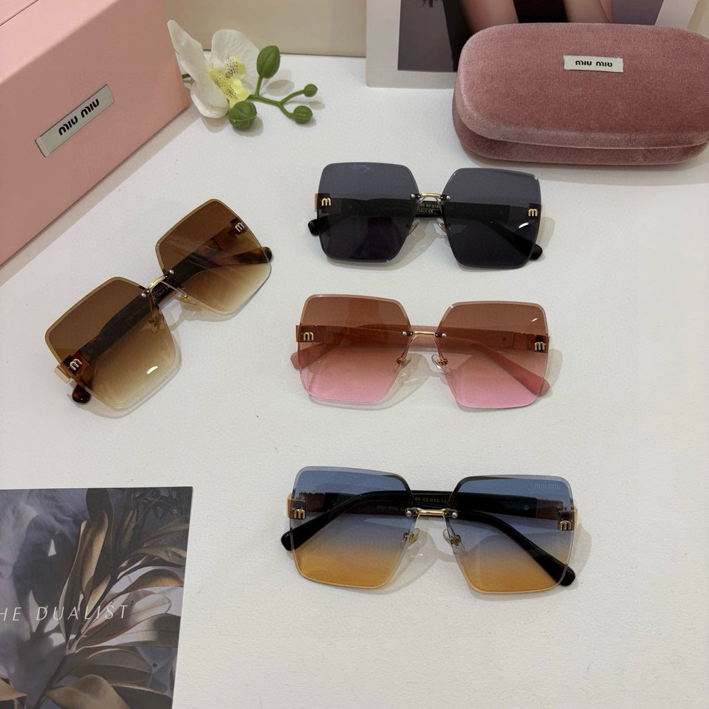 Miu Miu Square Brown Lens Sunglasses for Men & Women - 132601 - detail image 2
