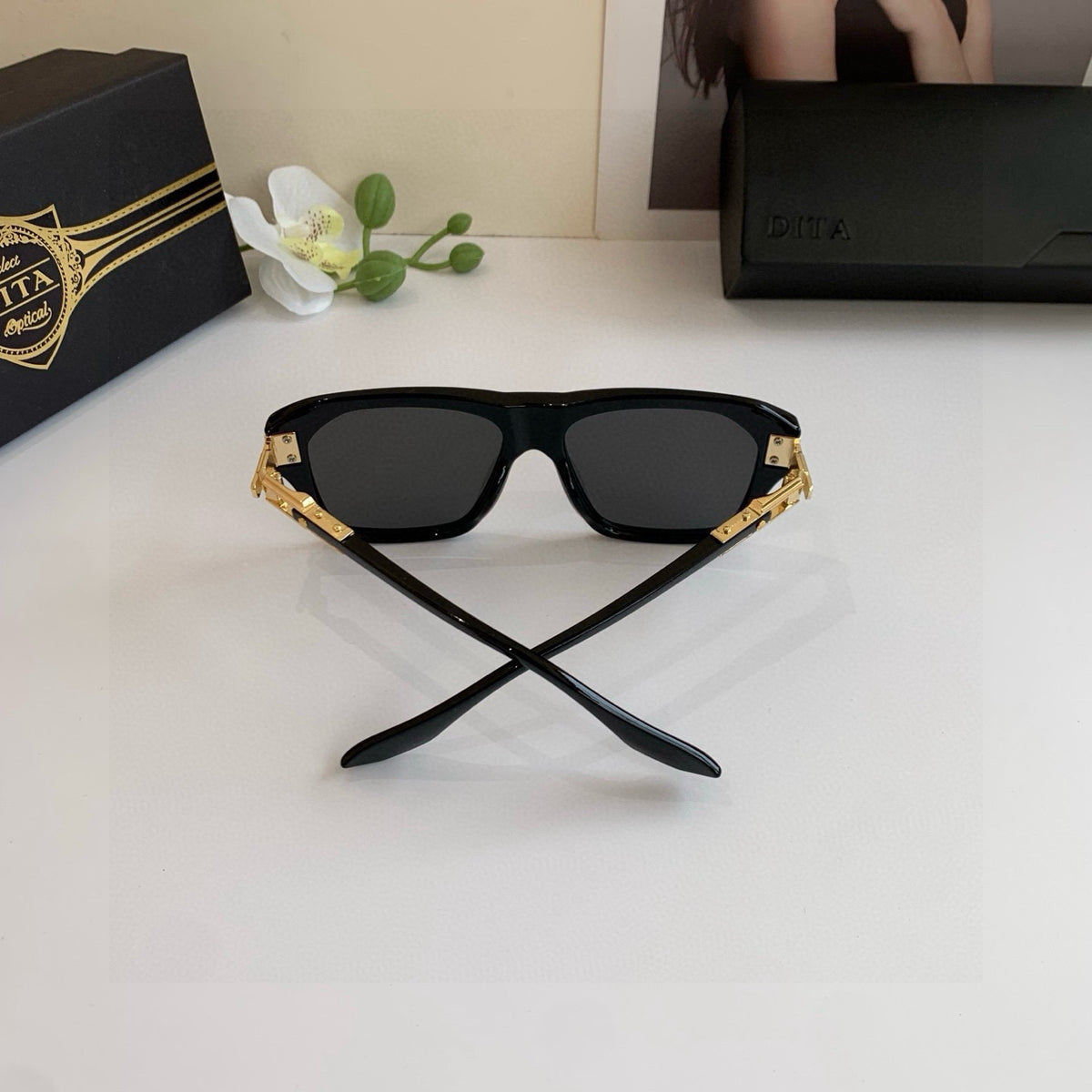 Dita Square Black Lens Sunglasses for Men & Women - 132662 - detail image 2