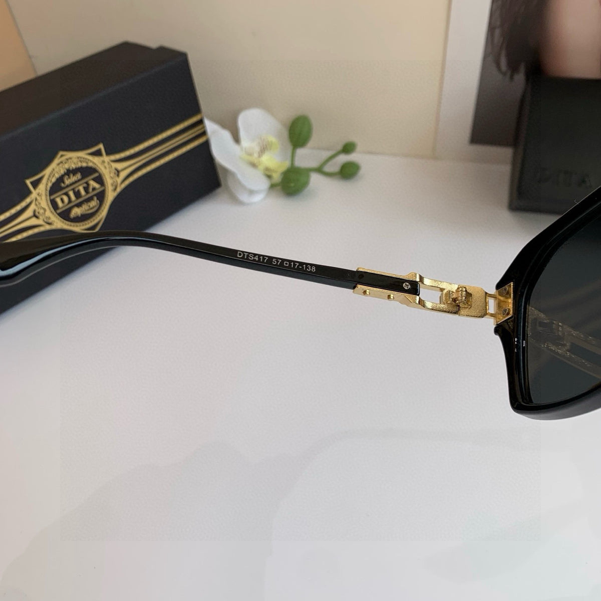 Dita Square Black Lens Sunglasses for Men & Women - 132662