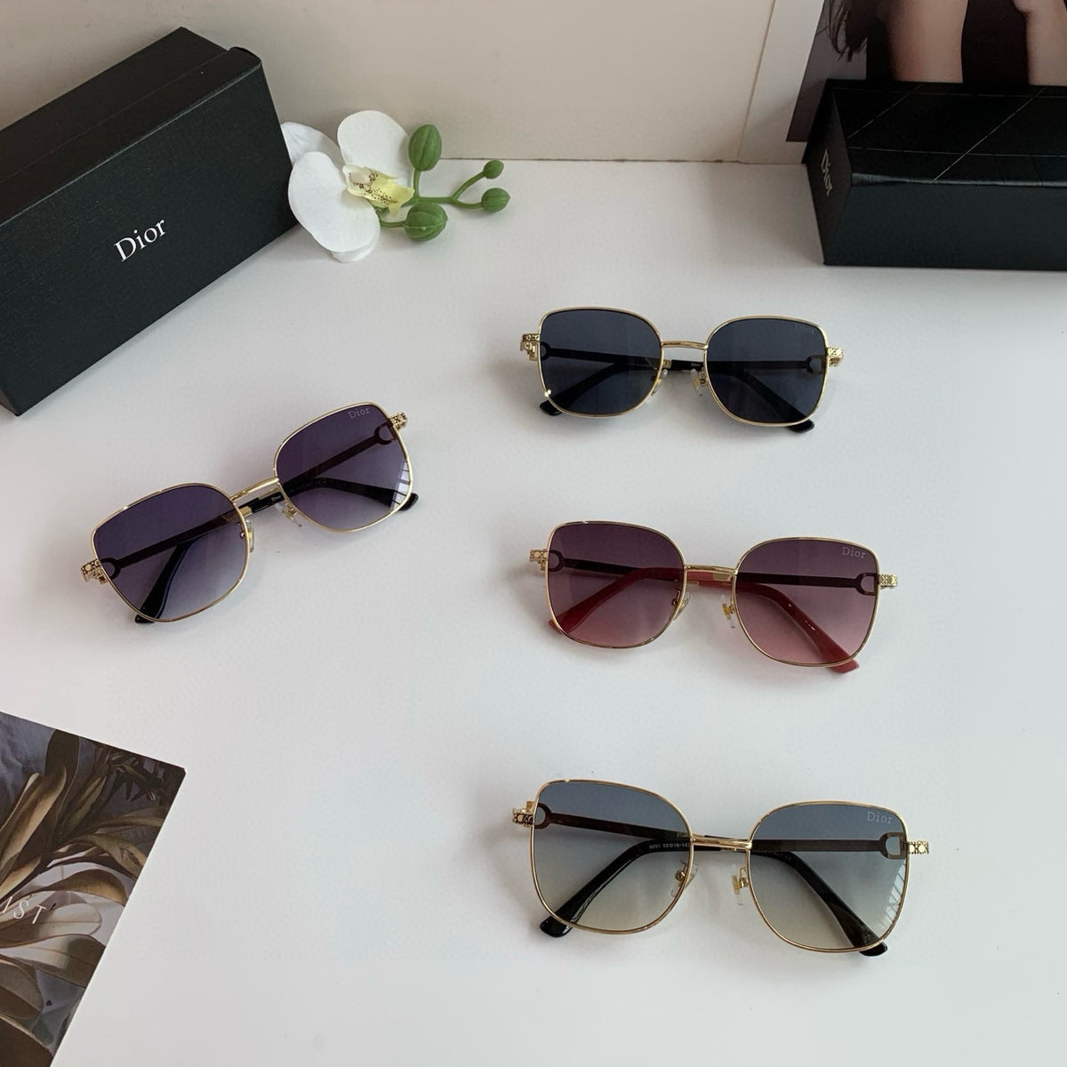 Dior Square Silver Lens Sunglasses for Men & Women - 465250 - detail image 3