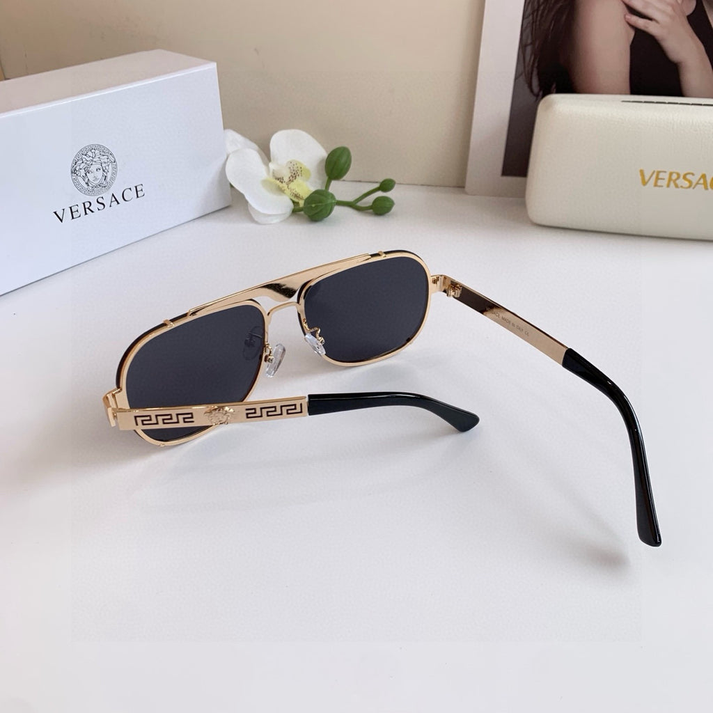 Versace Polarized Metal Square Silver Lens Sunglasses for Men & Women - 466256 - detail image 4