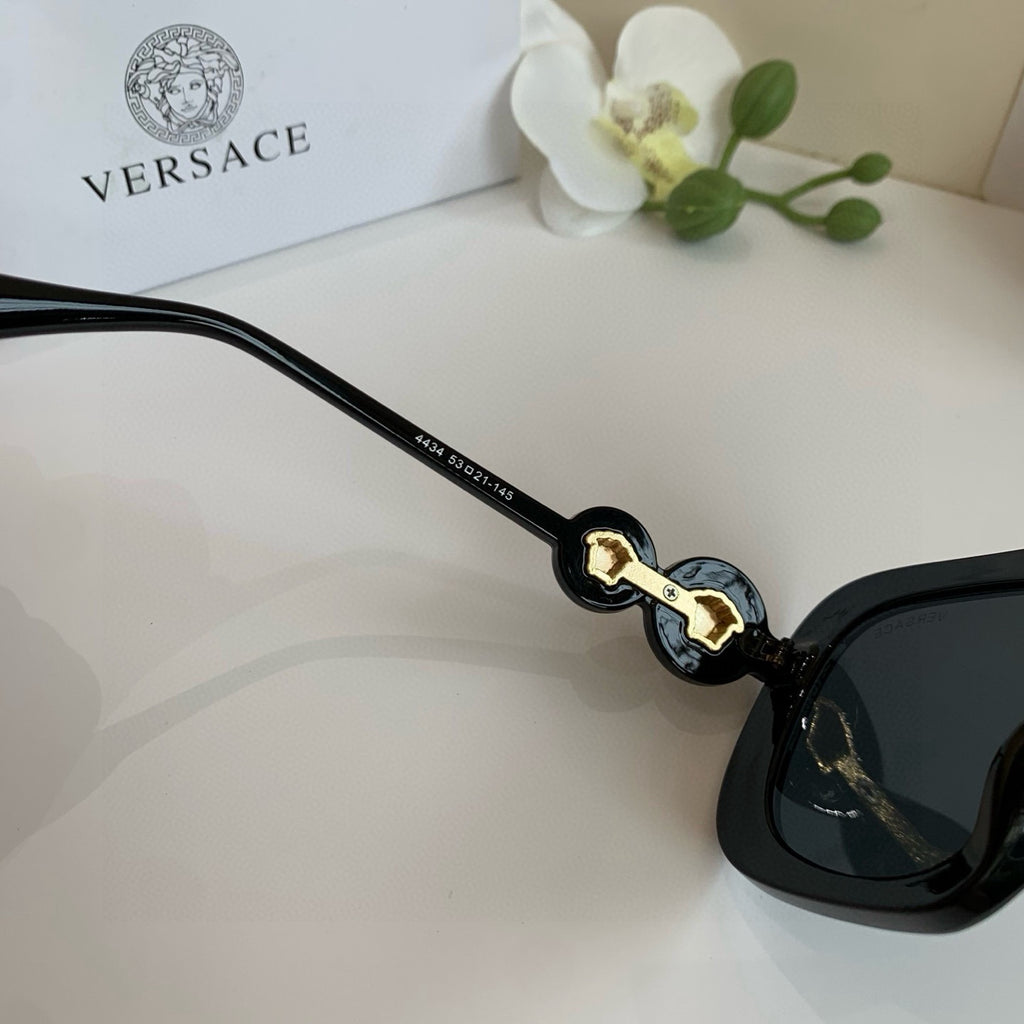 Versace Polarized Square Black Lens Sunglasses for Men & Women - 416331