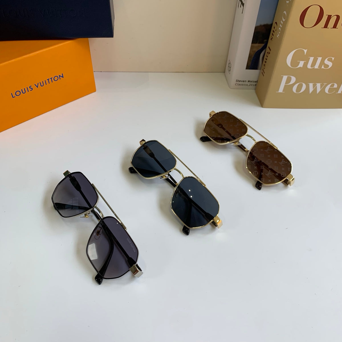 Louis Vuitton Metal Square Silver Lens Sunglasses for Men & Women - 414942 - detail image 9