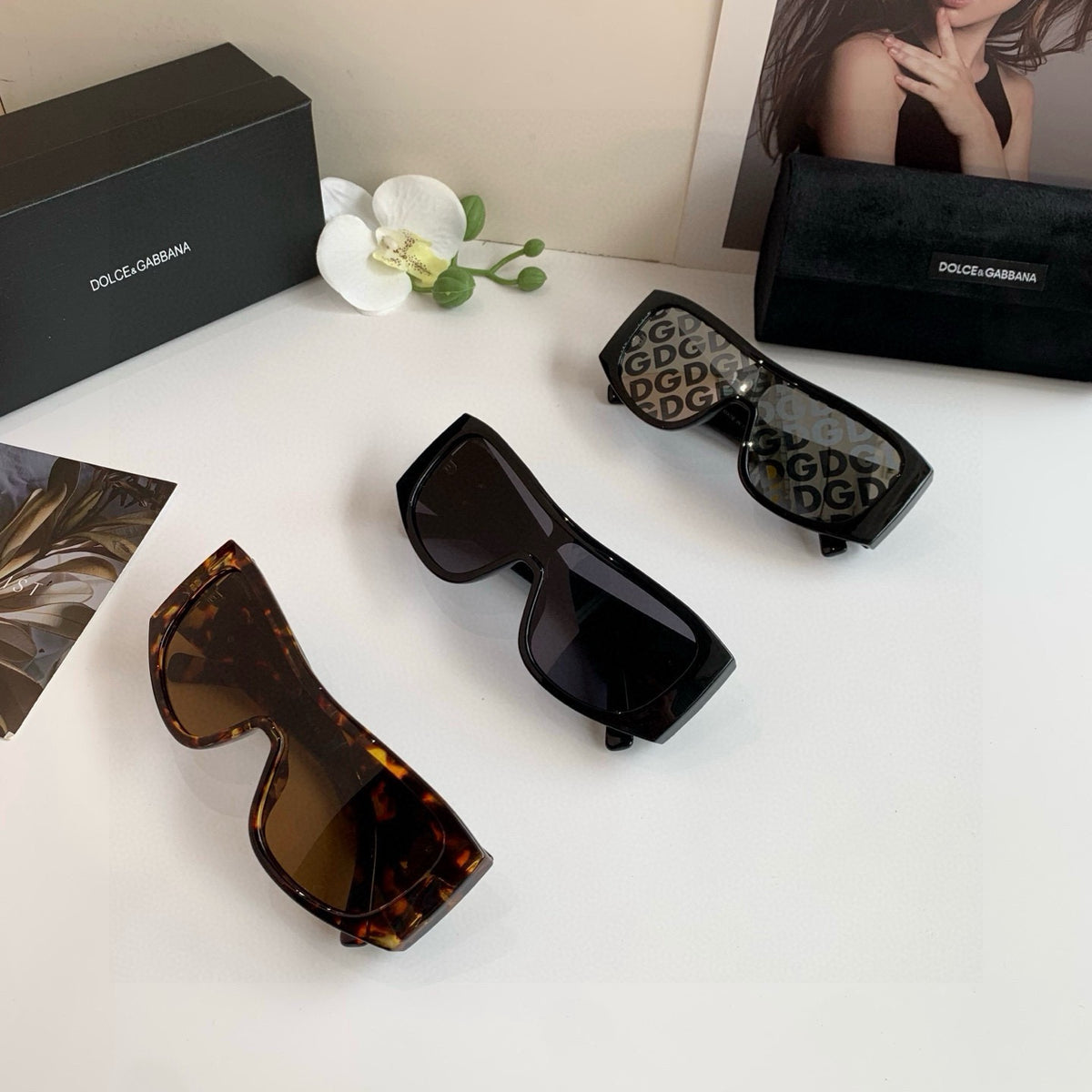 Dolce & Gabbana Oversized Black Lens Sunglasses for Men & Women - 416574 - detail image 3