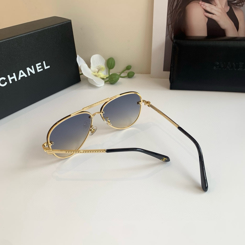 Chanel Aviator Silver Lens Sunglasses for Men & Women - detail image 2