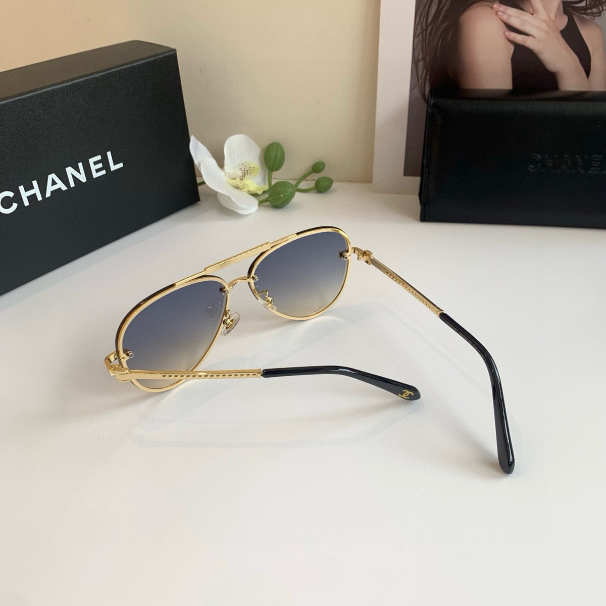 Chanel Aviator Silver Lens Sunglasses for Men & Women - 158339 - detail image 2