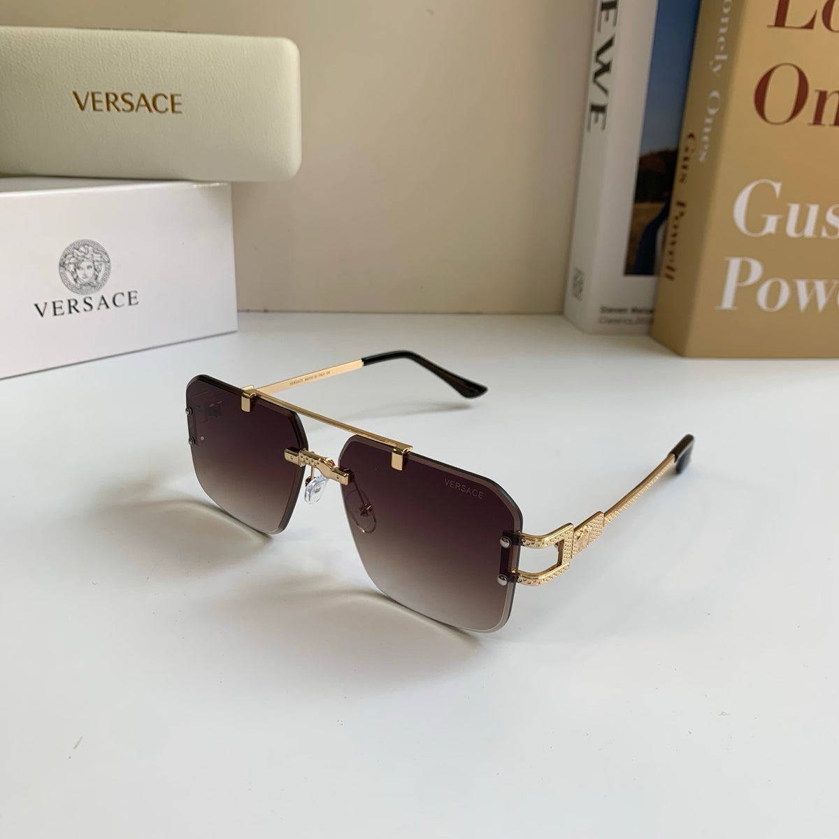 Versace Polarized Metal Square Red Lens Sunglasses for Men & Women - 432777 - detail image 2
