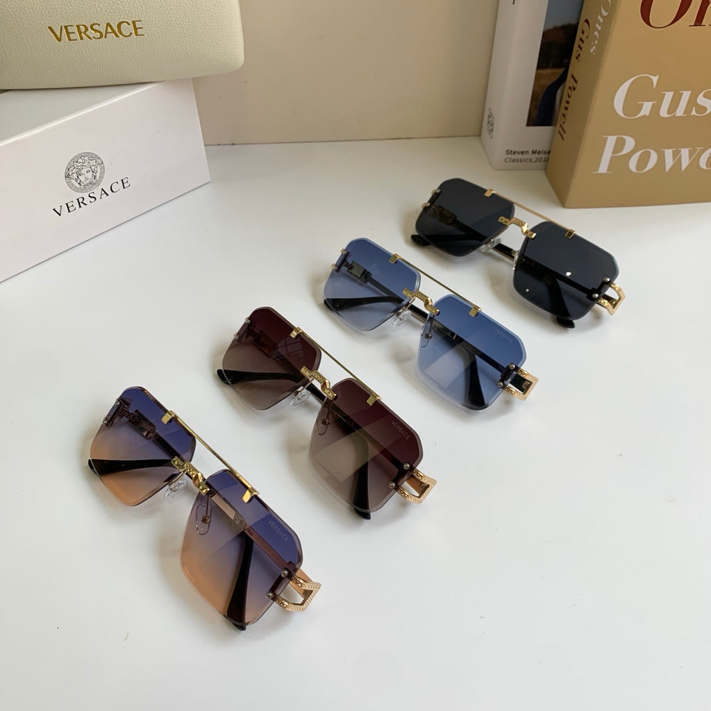 Versace Polarized Metal Square Red Lens Sunglasses for Men & Women - 432777 - detail image 10