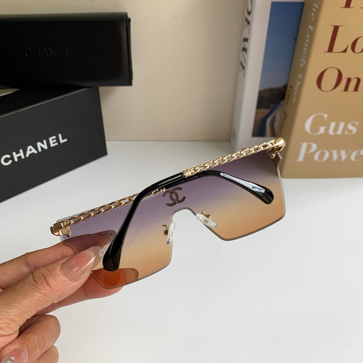 Chanel Square Silver Lens Sunglasses for Men & Women - 358069 - detail image 6