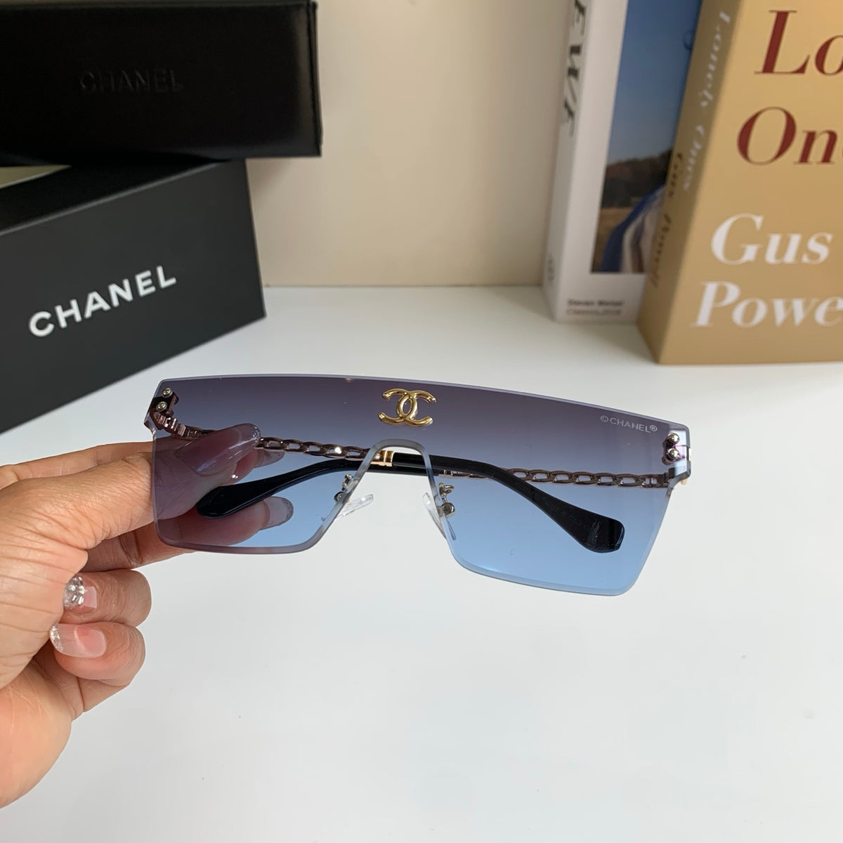 Chanel Square Silver Lens Sunglasses for Men & Women - 997696 - detail image 3