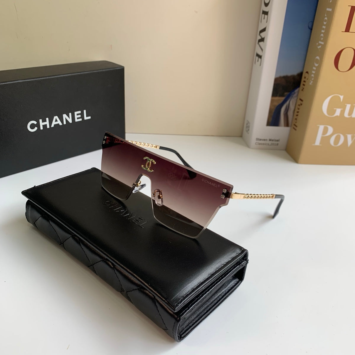 Chanel Square Silver Lens Sunglasses for Men & Women - 997697 - detail image 4
