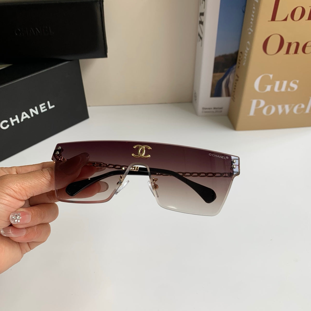 Chanel Square Silver Lens Sunglasses for Men & Women - 358071 - detail image 5