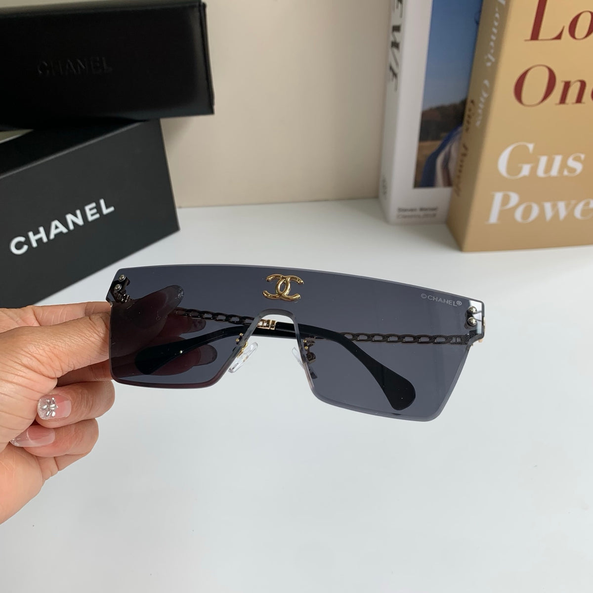 Chanel Square Silver Lens Sunglasses for Men & Women - 358072 - detail image 3