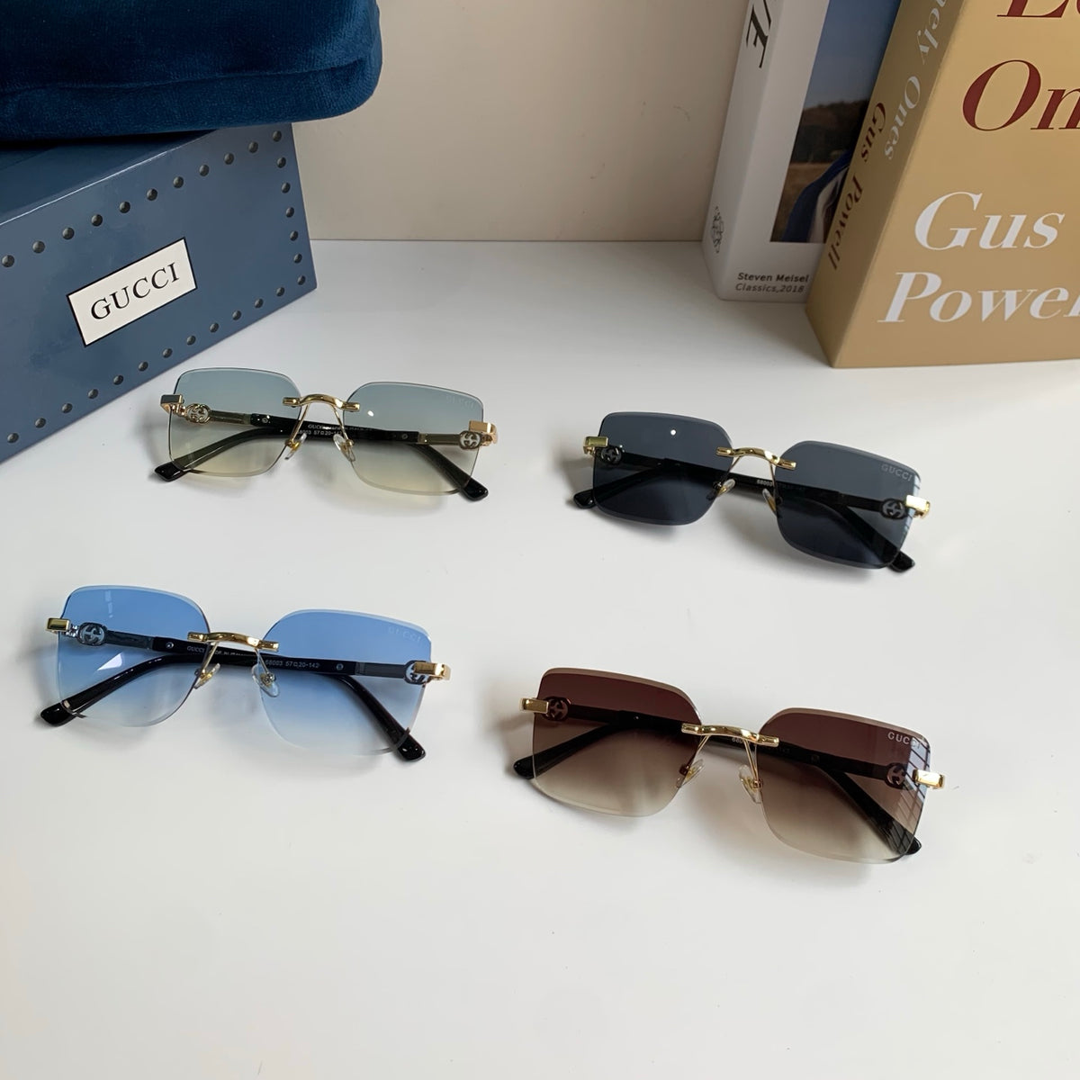 Gucci Metal Square Silver Lens Sunglasses for Men & Women - 371475 - detail image 9