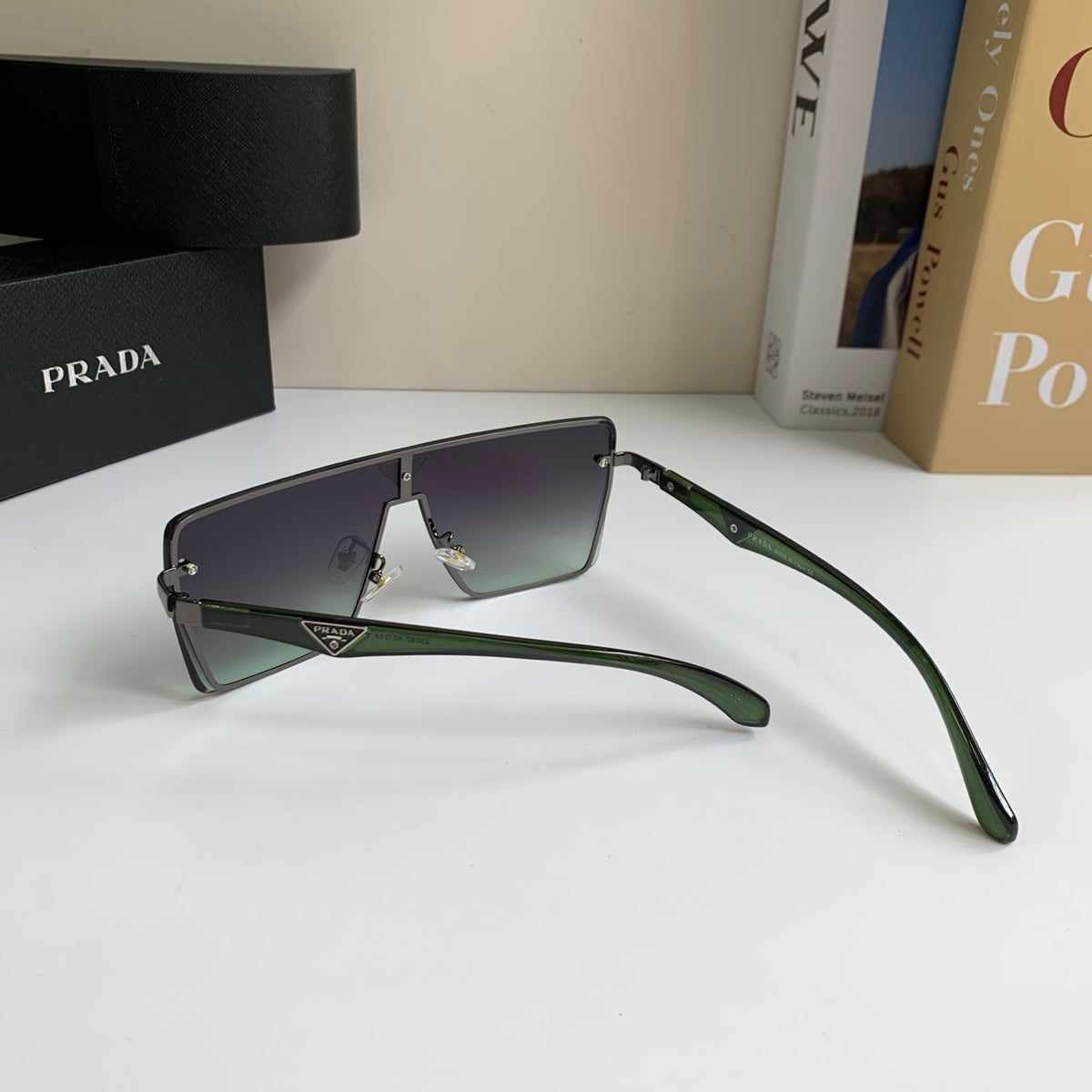 Prada Square Silver Lens Sunglasses for Men & Women - 132496 - detail image 8