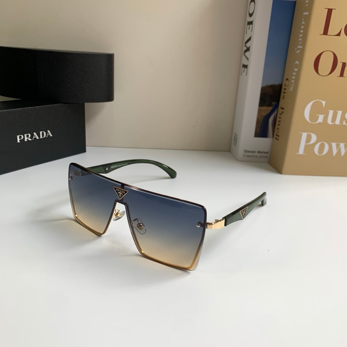 Prada Square Silver Lens Sunglasses for Men & Women - 132498 - detail image 2
