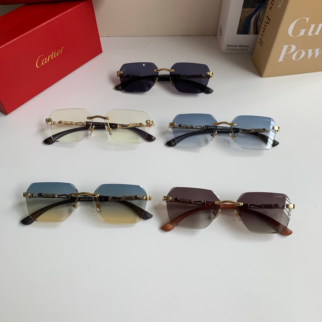 Cartier Lightweight Rimless Silver Lens Sunglasses for Men & Women - 399027 - detail image 9