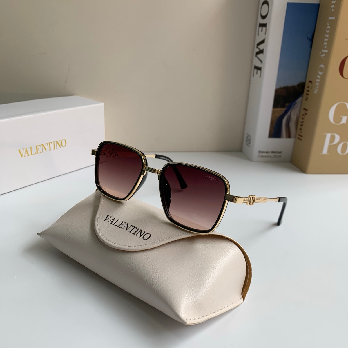 Valentino Metal Fashion Silver Lens Sunglasses for Men & Women - 158646 - detail image 4