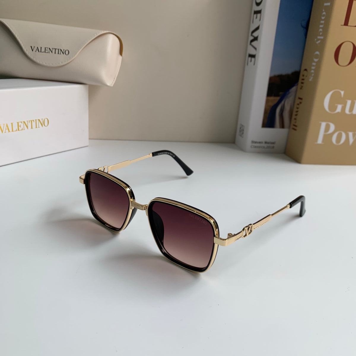 Valentino Metal Fashion Silver Lens Sunglasses for Men & Women - 158646 - detail image 2
