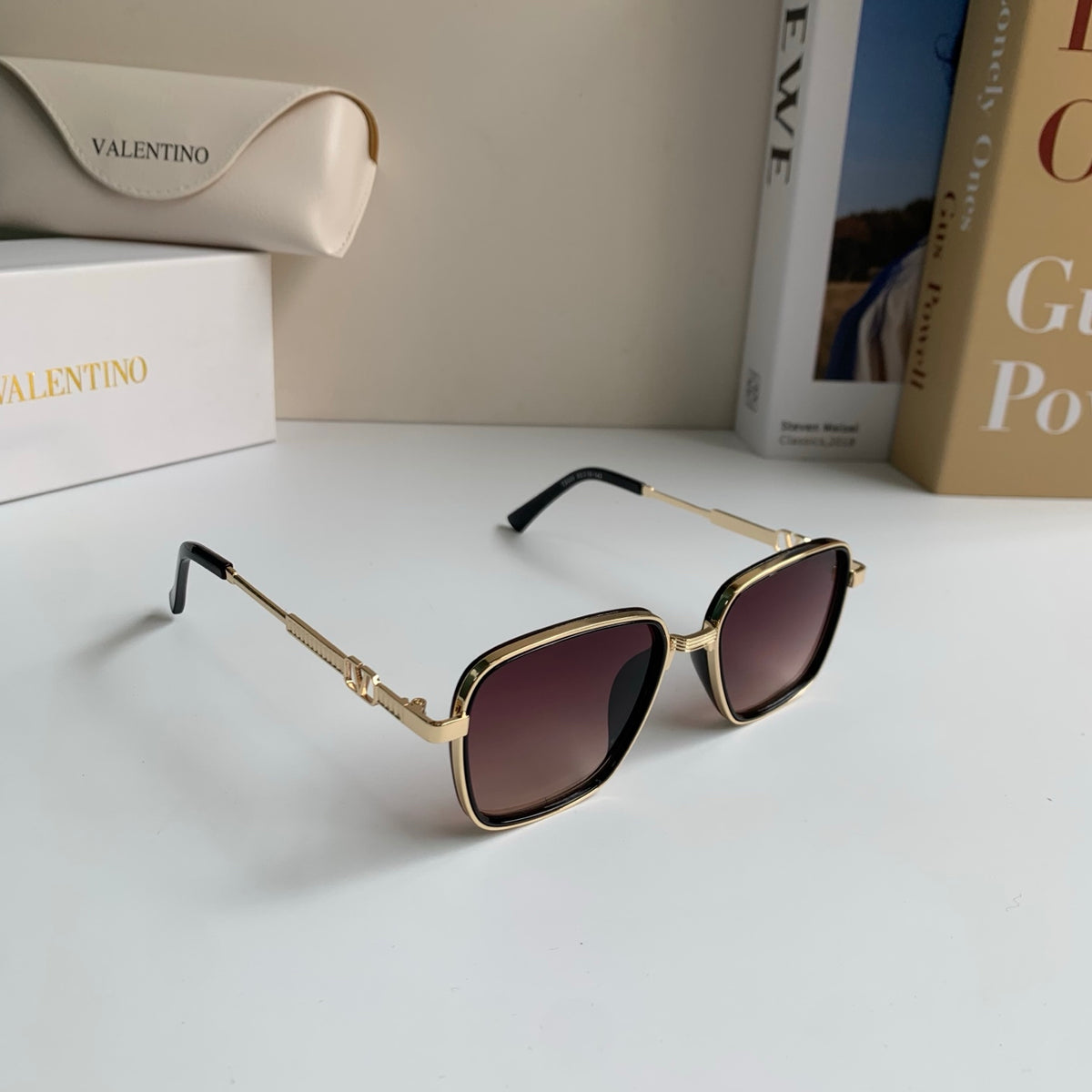 Valentino Metal Fashion Silver Lens Sunglasses for Men & Women - 158646