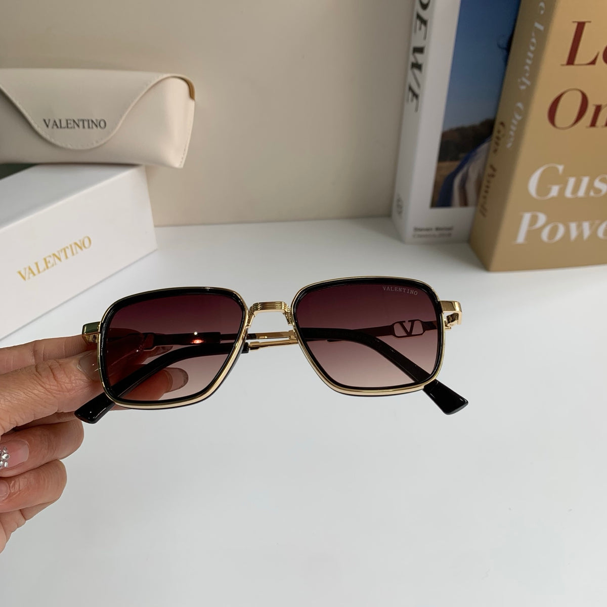 Valentino Metal Fashion Silver Lens Sunglasses for Men & Women - 158646 - detail image 5