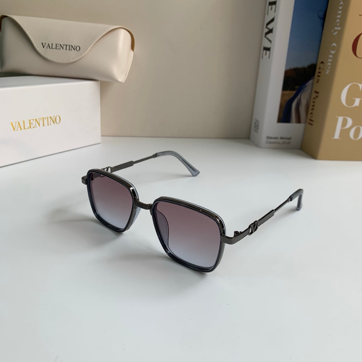 Valentino Metal Fashion Silver Lens Sunglasses for Men & Women - 158648 - detail image 2