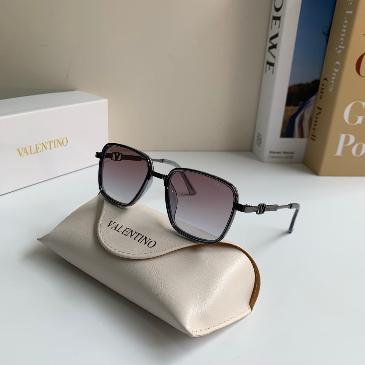 Valentino Metal Fashion Silver Lens Sunglasses for Men & Women - 158648 - detail image 4