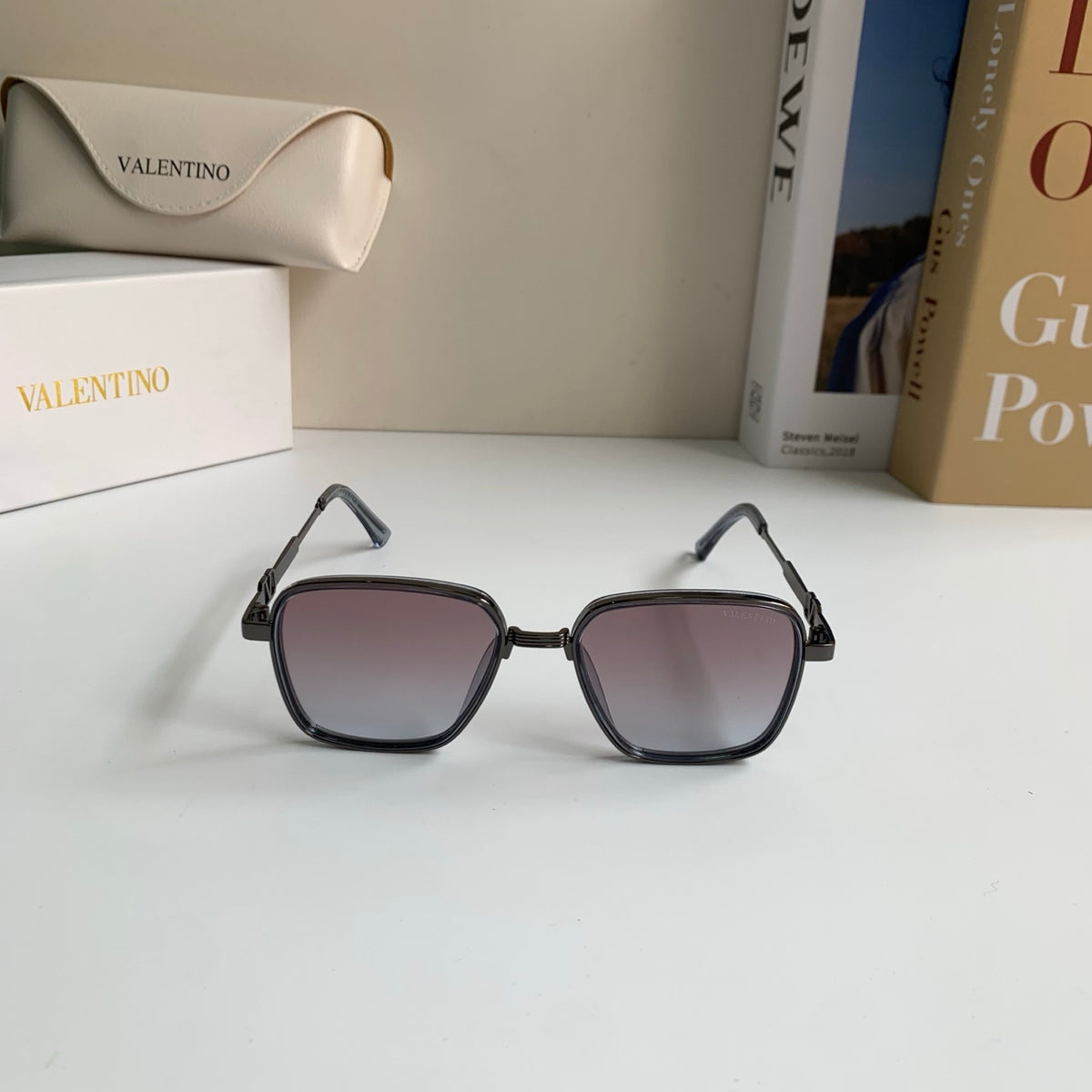 Valentino Metal Fashion Silver Lens Sunglasses for Men & Women - 158648 - detail image 3