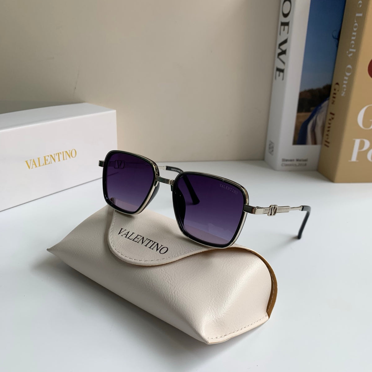 Valentino Metal Fashion Silver Lens Sunglasses for Men & Women - 158647 - detail image 5